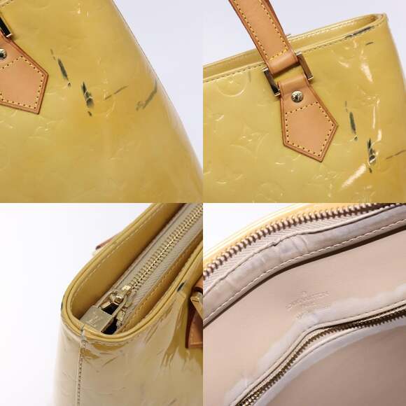 LOUIS VUITTON Monogram Vernis Houston Hand Bag Beige M91004 - Picture 11 of 13